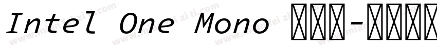 Intel One Mono 英特尔字体转换